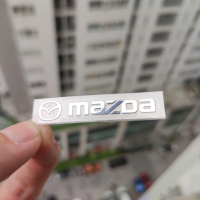 [MAZDA] Miếng decal dán trang trí xe ô tô đẹp, tem kim loại chìm in logo hãng xe Mazda 2, 3,6 Mazda Cx-5, Cx-8,BT50