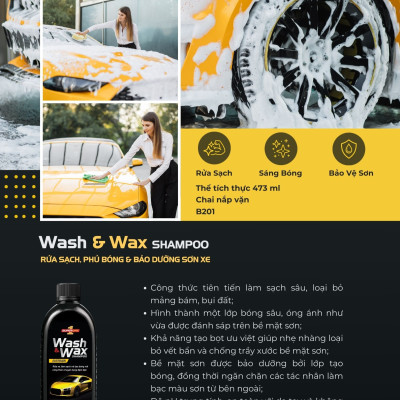 Nước Rửa Xe Và Phủ Bóng SUPERONE Wash And Wax Shampoo – Exterior SOUTHWALL B201