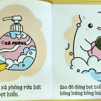 Sách Cho Bé Ehon Những Mẩu Chuyện Vụn Vặt Của Maru - Maru Tập Rửa Bát