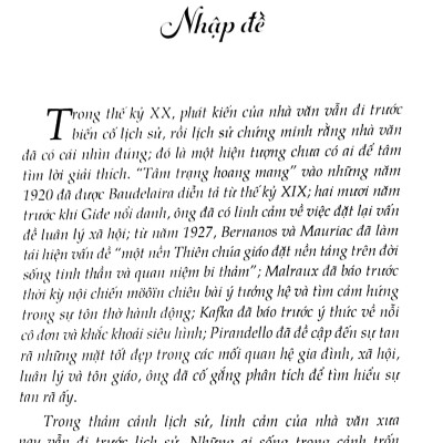 Cuộc Phiêu Lưu Tư Tưởng Văn Học Châu Âu Thế Kỷ XX (1900-1959)