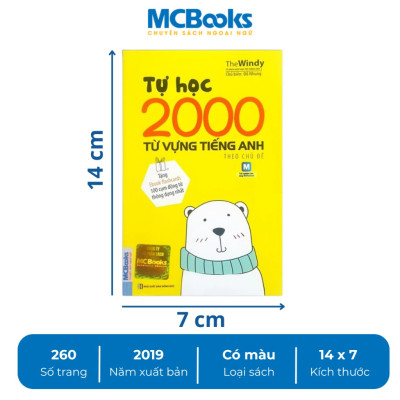 Sách - Tự Học 2000 Từ Vựng Tiếng Anh Theo Chủ Đề - MCBooks