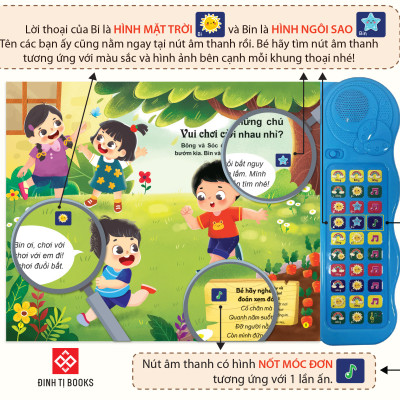 Sách - Sách âm thanh - Bé học nói Phiên bản đặc biệt với 30 nút bấm cho bé 0 - 6 tuổi - Đinh Tị Books