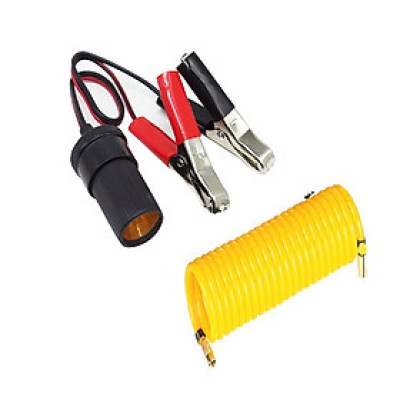 Phụ kiện bơm lốp ô tô - Kẹp ắc quy chuyển đổi sang đầu tẩu và ống nối dây hơi