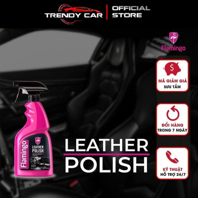 Xịt dưỡng nội thất ô tô ghế da Flamingo leather polish F029 loại cao cấp hàng nhập khẩu Trendycar