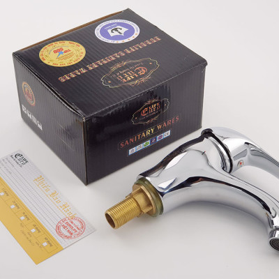 Vòi lavabo lạnh Eurolife EL-117 (Trắng bạc)