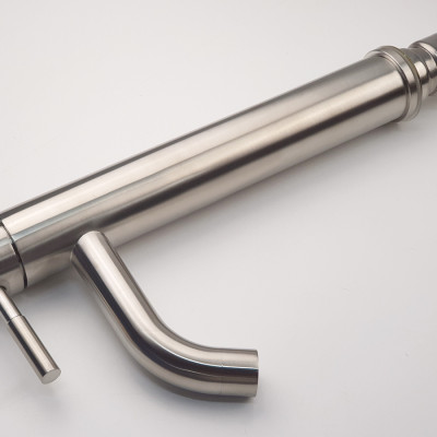 Vòi lavabo điếu nóng lạnh, Inox SUS 304 Eurolife EL-T022 ( Trắng vàng )