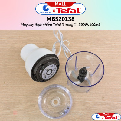Máy xay thực phẩm Tefal 3 trong 1 MB520138 - 300W, 400mL - Hàng Chính Hãng - Bảo Hành 12 Tháng