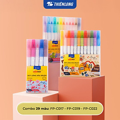 Combo 29/53 Cây bút lông màu Morandi đầu Brush Thiên Long Colokit