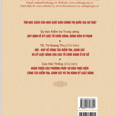 Hỏi - đáp về xử lý vi phạm kỷ luật của Đảng (bản in 2024)