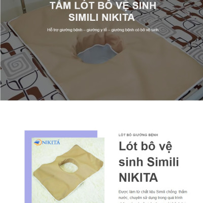 Lót bô vệ sinh, giường bệnh NIKITA, Chất liệu Simili - Hàng chính hãng