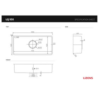 Bồn rửa bát inox sus 304 Lizens LQ 950