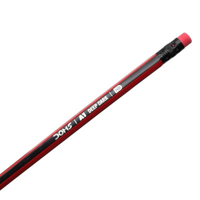 Hộp 12 Bút Chì Gỗ RT A1 Deep Dark + Gôm + Chuốt - DOMS 3414