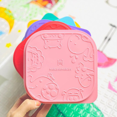 Bát ăn dặm silicon vuông có thể xếp gọn cho bé Marcus & Marcus