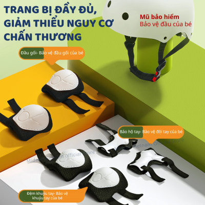 Đồ bảo hộ tay chân kèm mũ cho bé Mideer Protective Clothing Bike, đồ chơi vận động cho bé