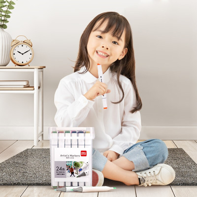  Bút màu marker hai đầu cao cấp Deli - 70801