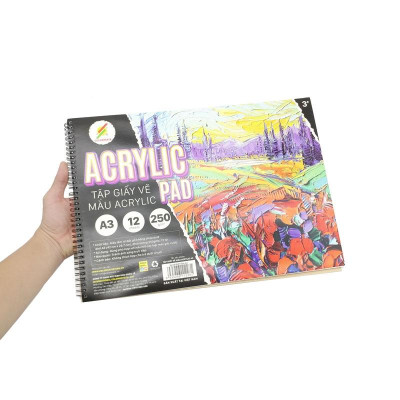 Tập Vẽ Acrylic A3 250gsm Acrylic Pad - Colormate ARTISH-A3 (12 Tờ)