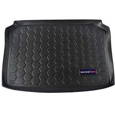 Thảm lót cốp xe ô tô VOLKSWAGEN POLO (2004-2016) nhãn hiệu Macsim chất liệu TPV cao cấp màu đen (0416)