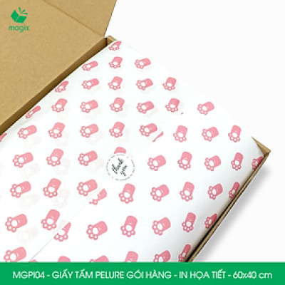 MGPI04 - Combo 50 tấm giấy Pelure gói hàng in họa tiết - 60x40 cm