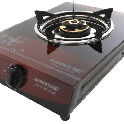Bếp Gas Dương Đơn Mặt Kính Sunhouse SHB212KG - Hàng chính hãng