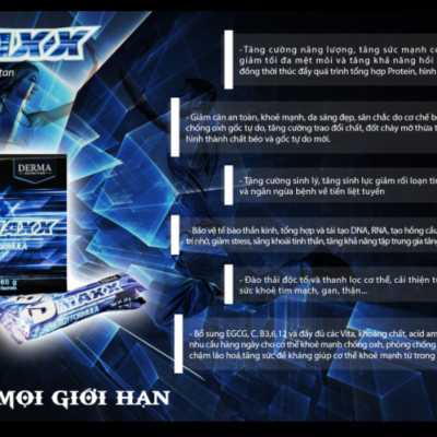 DMAXX thức uống bổ sung vitamin năng lượng có đường DAMODE 4 gói dùng thử màu xanh