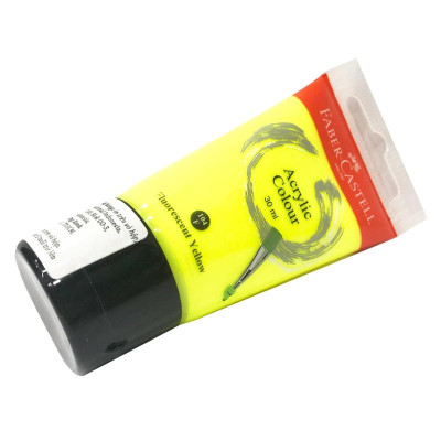 Tuýp Màu Vẽ Acrylic 30ml Fluorescent Yellow (Vàng Neon)