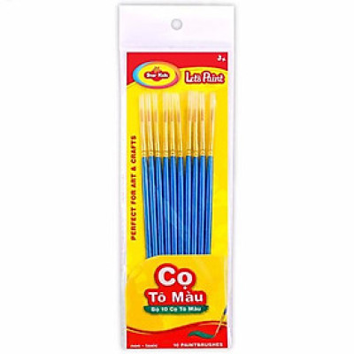 Bộ 10 Cọ Tô Màu Đầu Tròn Let