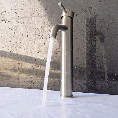 Vòi lavabo điếu nóng lạnh, Inox SUS 304 Eurolife EL-T022 ( Trắng vàng )