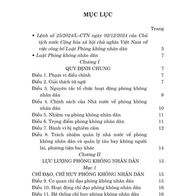 Luật Phòng không nhân dân năm 2024