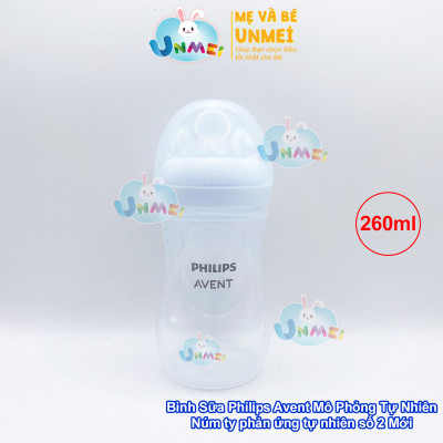 Bình sữa mô phỏng tự nhiên mới hiệu Philips Avent  cho trẻ từ 1 tháng tuổi (260ml-đơn)_SCY903.01