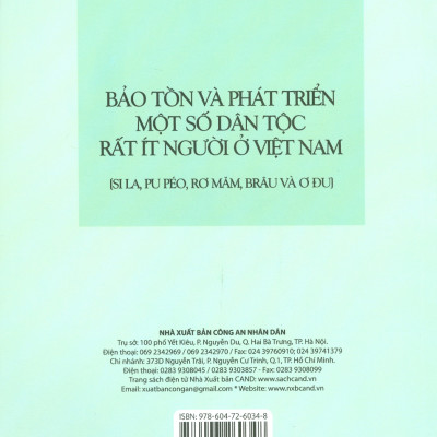 Bảo Tồn Và Phát Triển Một Số Dân Tộc Rất Ít Người Ở Việt Nam (Si La, Pu Péo, Rơ Măm, Brâu Và Ơ Đu)