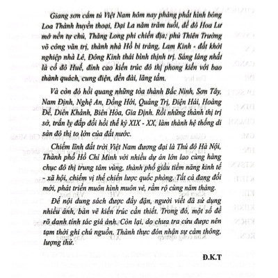 Lịch Sử Đô Thị Việt Nam Từ Nhà Nước Văn Lang Đến Nay ( XD)