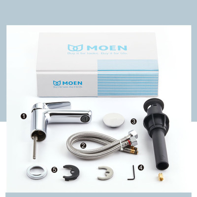 Vòi chậu lavabo nóng lạnh xả ty dòng York Moen- GN10121