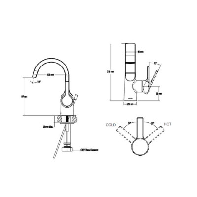 Vòi chậu lavabo nóng lạnh Moen - Kbhome - GN63121