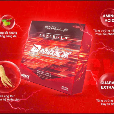 DMAXX thức uống bổ sung vitamin năng lượng không đường DAMODE 82 gói màu đỏ mỗi gói 2,2gr