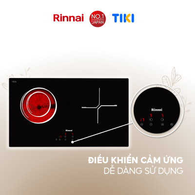 Bếp điện kết hợp Rinnai RB-7022HE-CB mặt kính Schott 4100W - Hàng chính hãng.