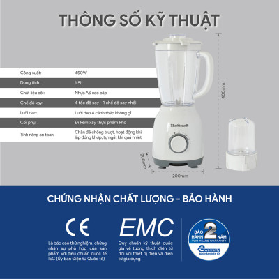 Máy xay sinh tố Bluestone BLB-5328 - Hàng chính hãng