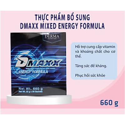 DMAXX thức uống bổ sung vitamin năng lượng có đường DAMODE 4 gói dùng thử màu xanh