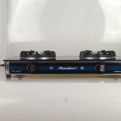 Bếp ga đôi kiếng cường lực Raiden RDB2250A, kiềng gang chống oxj hóa, kính 7ly, Hàng chính hãng