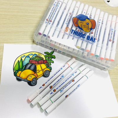 Bút Lông Màu 2 Đầu 5 Phút Thuộc Bài - Art Marker (48 màu) - bút dạ màu marker, bút lông tô màu vẽ tranh