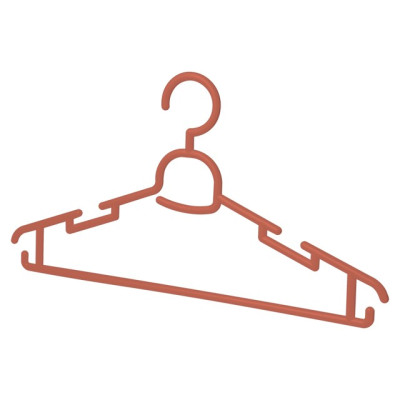 Set 10 cái Móc áo đầm vuông Hara 180 Bằng Nhựa Cao Cấp Inochi Nhật Bản (407 x 80 x 220 mm) - Giao Màu Ngẫu Nhiên