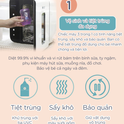 Máy tiệt trùng bằng tia UV và sấy khô Tommee Tippee