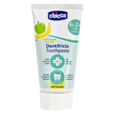 Kem Đánh Răng Chicco Dành Cho Trẻ Em Hương Dâu (1-5 tuổi), Hương Chuối Táo (6 - 24 tháng) Dung Tích 50ml