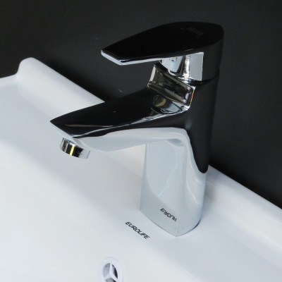 Vòi Lavabo Nóng Lạnh Đồng Mạ Chrome Eurolife EL-SUN 02 (Trắng Bạc)