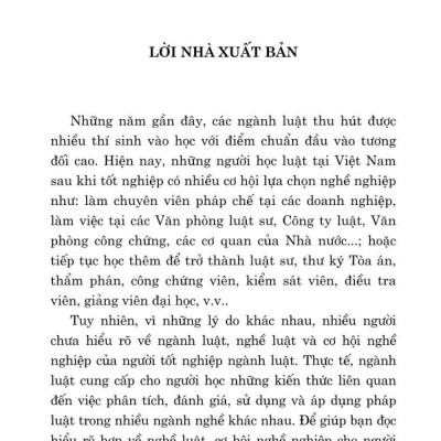 Nghề Luật và cơ hội nghề nghiệp cho người học luật