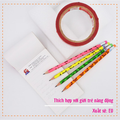 Bút chì gỗ STABILO butterfly 4920 2B, có đầu tẩy - Thân màu hồng,có đầu tẩy (PC4920P-2B)