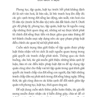Tư Vấn, Phổ Biến Và Áp Dụng Pháp Luật Dân Sự (Phong Tục Tập Quán Và Một Số Vấn Đề Sinh Kế)