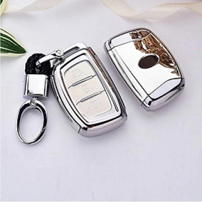 Ốp silicon bảo vệ chìa khóa xe Hyundai i10, Hyundai Elantra, Hyundai Tucson, Hyundai Santafe 2016-2018… kèm móc đeo INOX