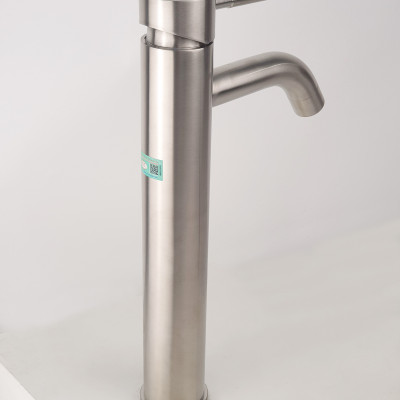Vòi lavabo điếu nóng lạnh, Inox SUS 304 Eurolife EL-T022 ( Trắng vàng )