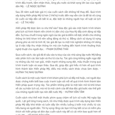 Hiến Pháp Mỹ Được Làm Ra Như Thế Nào?