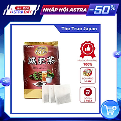 Trà giảm mỡ bụng Genpi Orihiro Nhật Bản hỗ trợ giảm mỡ bắp tay, đùi hiệu quả, chống oxy hoá gói 60 túi lọc JN-ORGEN01